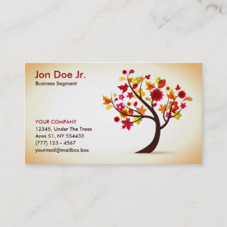 Abstract tree business card