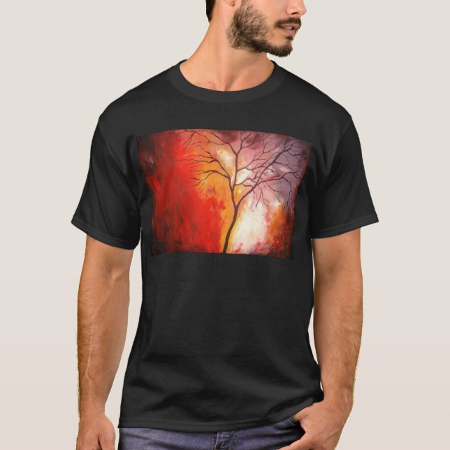 Abstract Tree Canvas Painting T-Shirt (Front)
