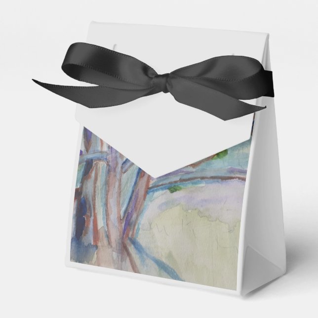 Abstract Tree Favor Box (Front Side)