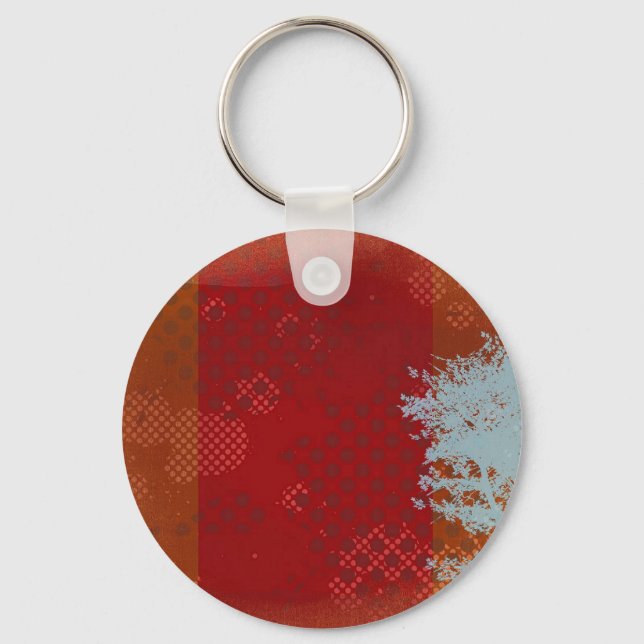 Abstract tree grunge Key Chain (Front)