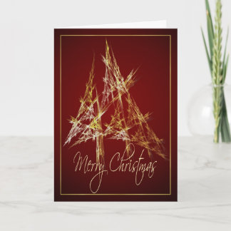 Abstract Tree Merry Christmas Holiday Card