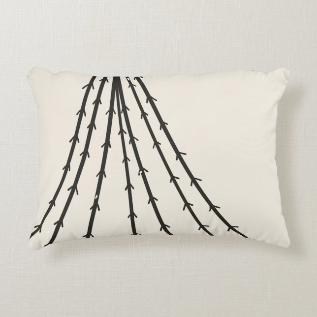 Abstract tree moon accent pillow (Front)