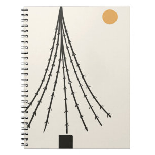 Abstract tree moon notebook