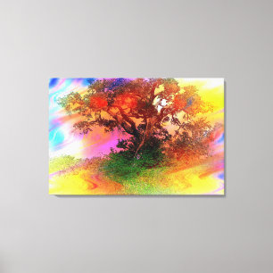 Abstract Tree Painting Artwork Canvas Print