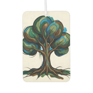 Abstract tree playful art air freshener
