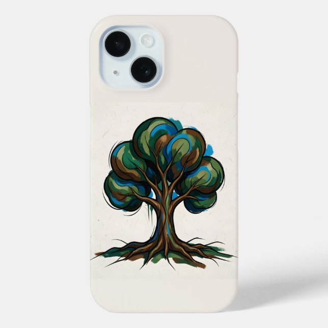 Abstract tree playful art Case-Mate iPhone case (Back)