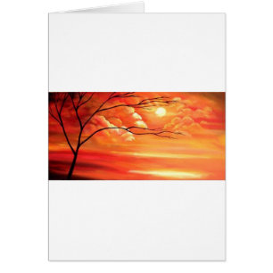 Abstract Tree & Red Sunset