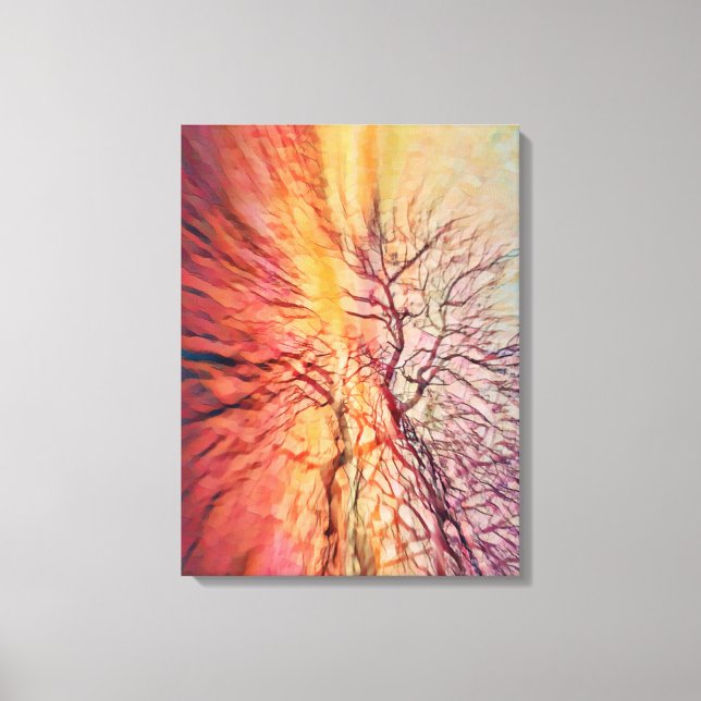 Abstract Trees Funky Zoom Photography Art Print (Front)