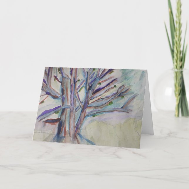 Abstract Trees Greeting Card (Front)