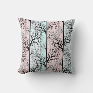 Abstract, trees throw pillow