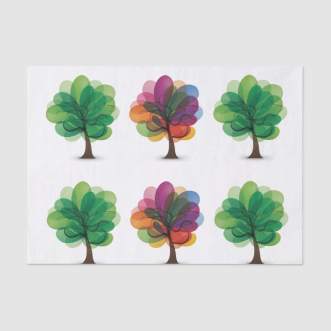 Abstract Trees Tissue Paper (Front)