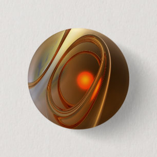 Abstract trendy and elegant 3d Design 1 Inch Round Button