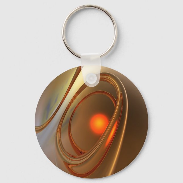 Abstract trendy and elegant 3d Design Keychain (Front)