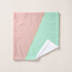 Abstract Trendy Blush Pink Mint Collection Bath Towel Set