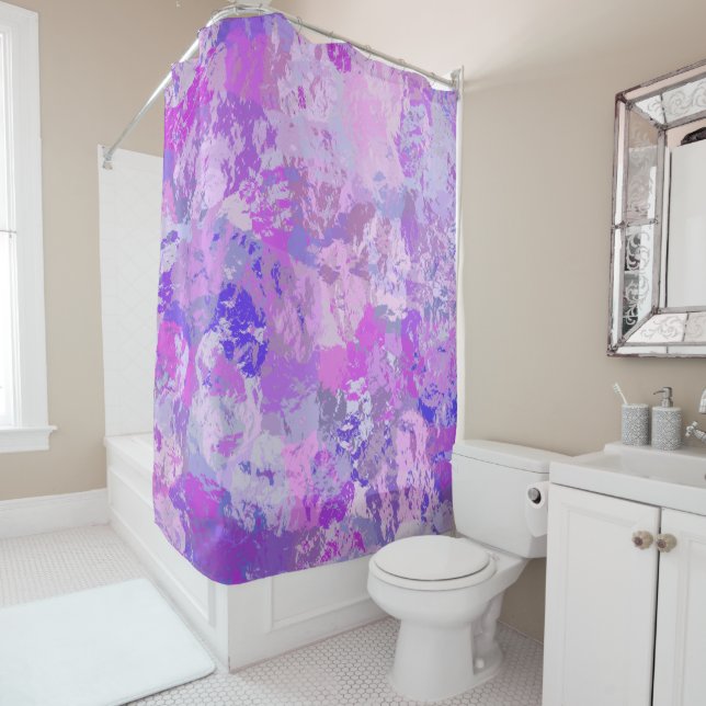 Abstract Trendy Camo Pink Purple Blue (In Situ)