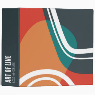 Abstract trendy line art design binder