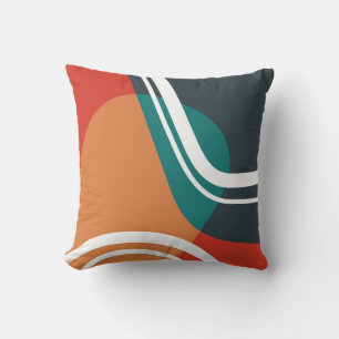 Abstract trendy line art design throw pillow