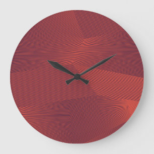 Abstract, trendy, modern geometric graphic art large clock