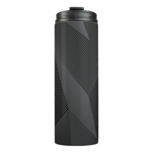 Abstract, trendy, modern, simple line pattern thermal tumbler