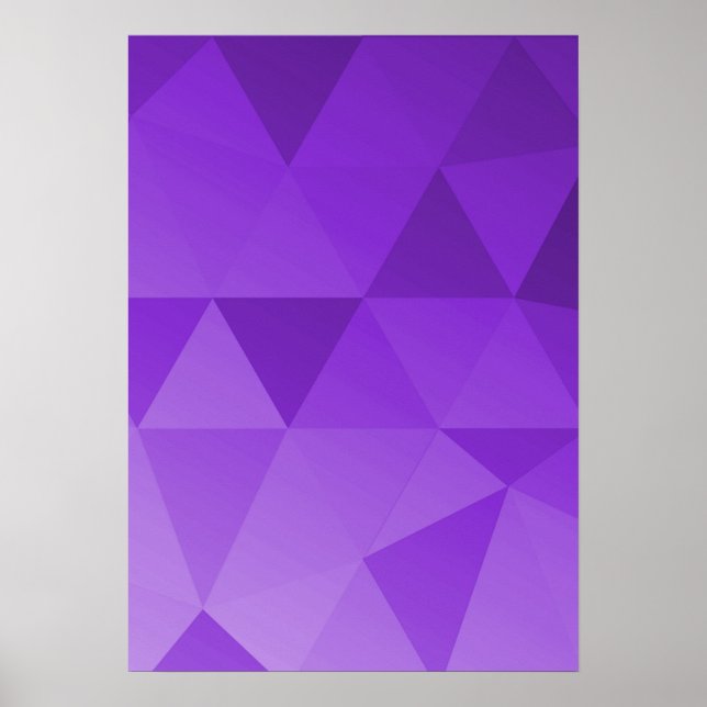 Abstract Triangle Art - Red Tones Poster (Front)