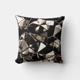 Abstract triangle crystal background. throw pillow