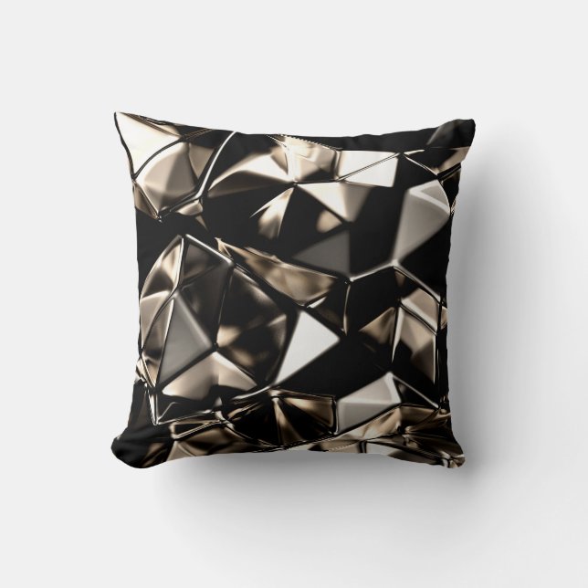 Abstract triangle crystal background. throw pillow (Front)