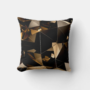 Abstract triangle crystal background. throw pillow