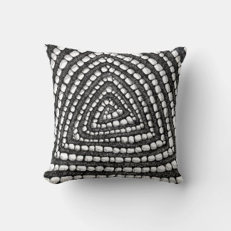 Abstract Triangle Detailed Pen and Ink Shapes  Throw Pillow