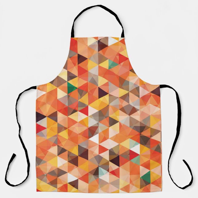 Abstract Triangle Geometric Seamless Pattern Apron (Front)
