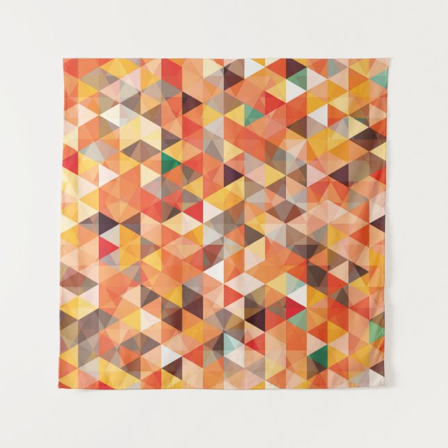 Abstract Triangle Geometric Seamless Pattern Tapestry (Front)