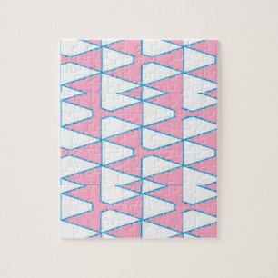 Abstract triangles background on jigsaw puzzle