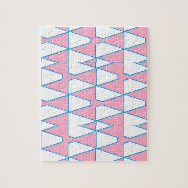 Abstract triangles background on jigsaw puzzle (Vertical)