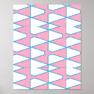 Abstract triangles background on poster