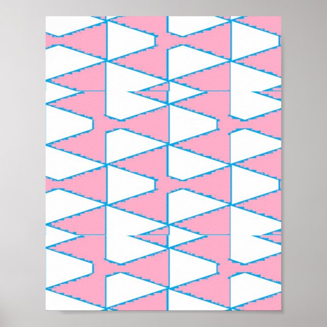 Abstract triangles background on poster (Front)