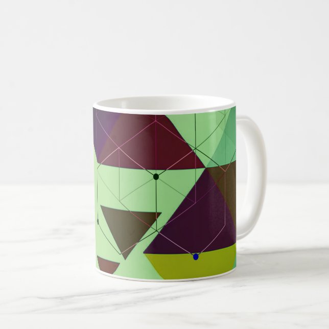 Abstract Triangles Coffee Mug (Front Right)