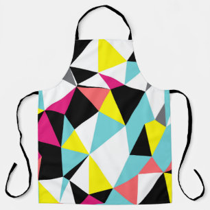 Abstract triangles geometrical pattern background apron