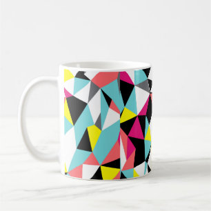 Abstract triangles geometrical pattern background coffee mug