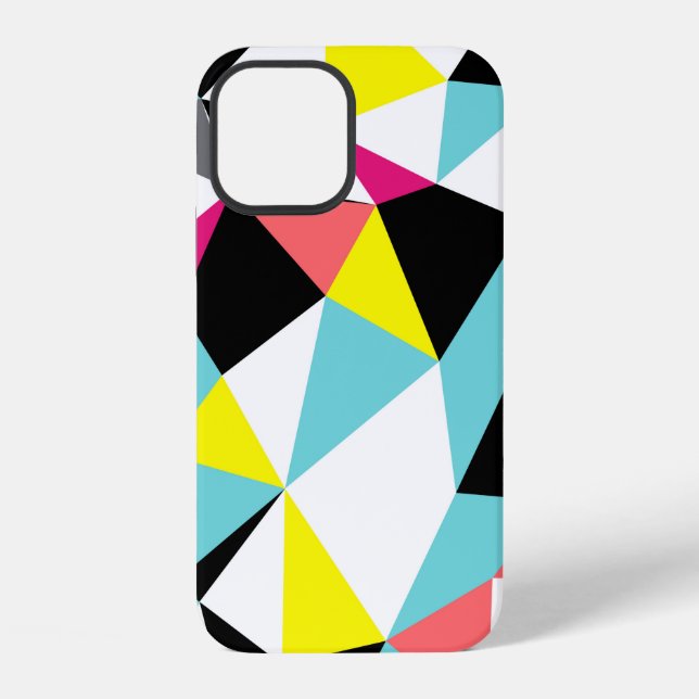 Abstract triangles geometrical pattern background iPhone case (Back)