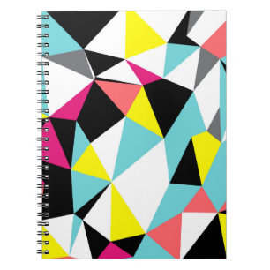 Abstract triangles geometrical pattern background notebook