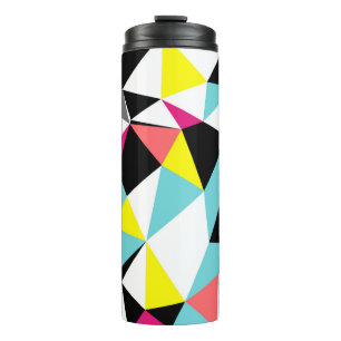 Abstract triangles geometrical pattern background thermal tumbler