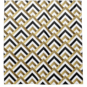 Abstract Triangles: Gold Black Seamless