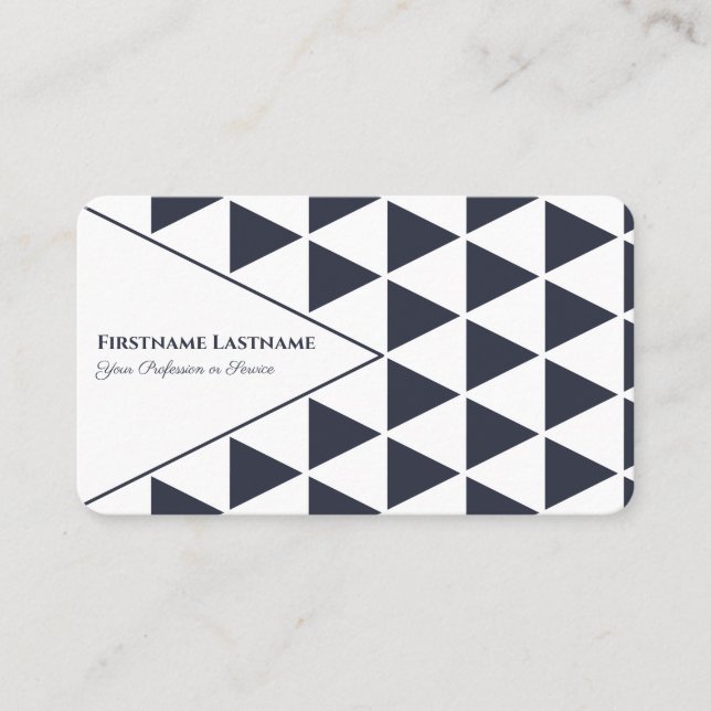 Abstract triangles grey blue shapes design business card (Front)