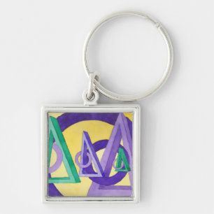 Abstract Triangles Keychain
