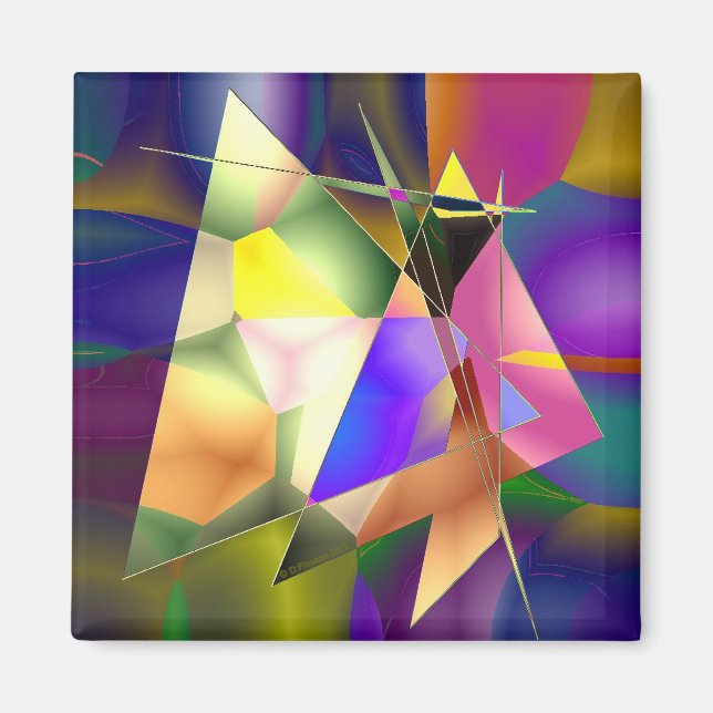 Abstract Triangles Magnet (Front)