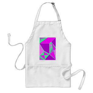 Abstract triangles purple and green standard apron