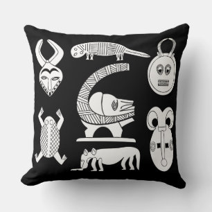 Abstract tribal art African Throw Pillow