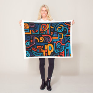 Abstract Tribal Art Blanket