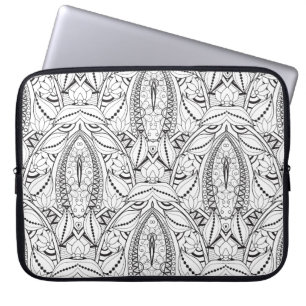 Abstract Tribal Doodle Laptop Sleeve