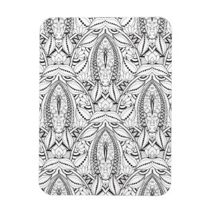 Abstract Tribal Doodle Magnet