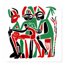 Abstract Tribal Healing Figures
